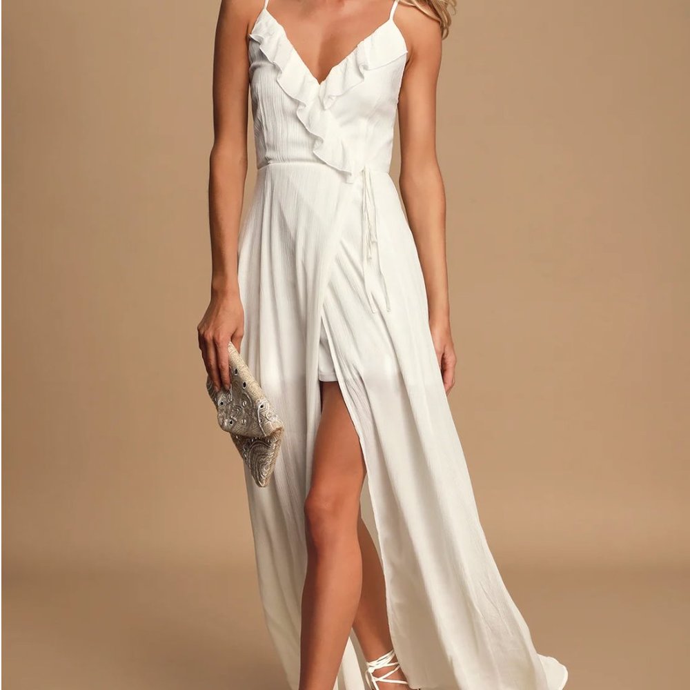 Lulu's White Maxi Dress Small
